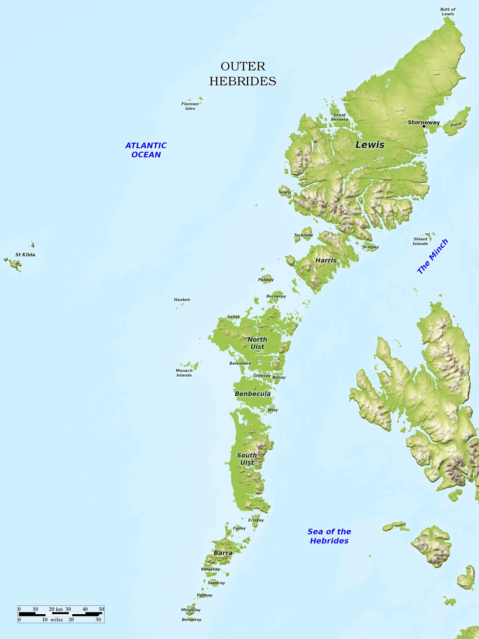 Map Hebrides Scotland The Outer Hebrides Illustrated Map Print A4 Map Hebrides Scotland The Outer Hebrides Illustrated Map Print A4