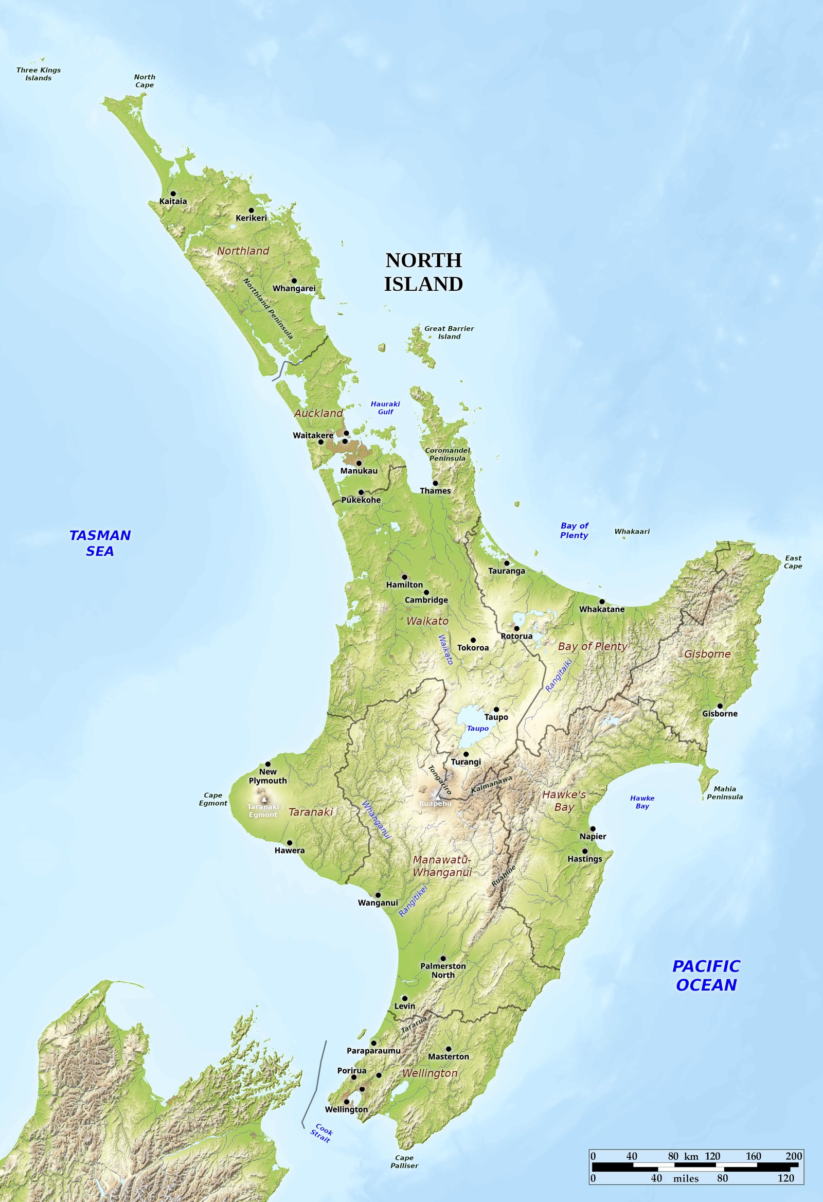 North Island New Zealand Map Printable North Island New Zealand Map Printable
